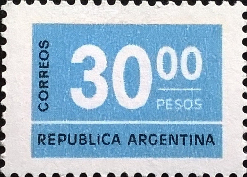 Argentina, Sello Gj 1729 Cifra 30p Fluor Mate 76 Mint L11518