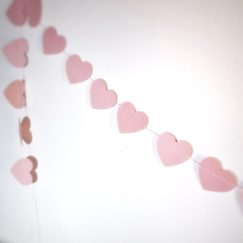 Imagen 2 de 2 de Pack De 4 Guirnaldas Corazón - Casamientos