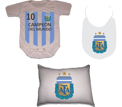 Set De Bebés Argentina 3 Prendas Ajuar Argentina