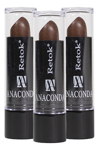 Kit 3 Retok Stick 3g Castanho Médio - Cabelos Brancos