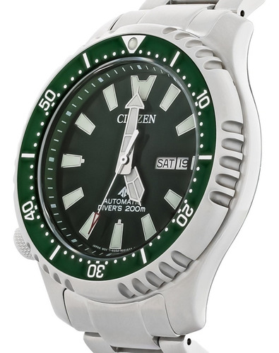Citizen Ny0151-59x Promaster Automatic Green Dial Color de la correa Plateado Color del bisel Verde Color del fondo Verde