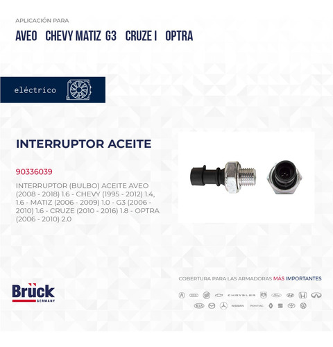 Bulbo Sensor Aceite Chevy 2004