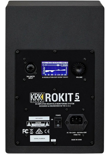 Monitores de estudio KRK Systems ROKIT rokit 5 g4 220V 55W color negro