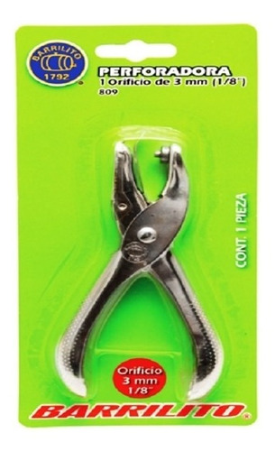 Perforadora Un Orificio Barrilito 1/8 3mm X Caja 6 Unidades