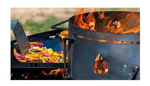 Imagen 6 de 9 de Fogon Duomo Parrilla Grande Tromen C/ Accesorios