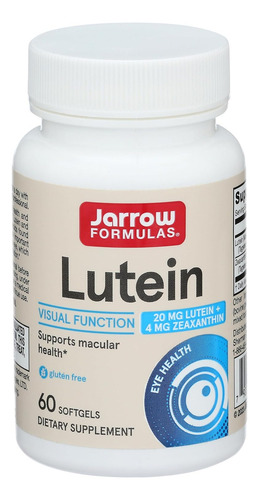 Jarrow Formulas Luteína 20 Mg 60 Softgels Sabor Sin Sabor