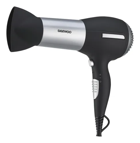 Secador De Pelo Profesional Daewoo 2000w Funcion Frio 2 Vel Color Negro Con Gris