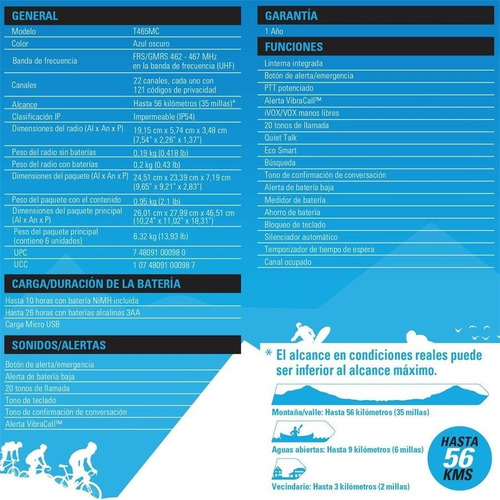 Imagen 4 de 5 de Handy Motorola Walkie Talkie T465 + Manos Libres + Maletin