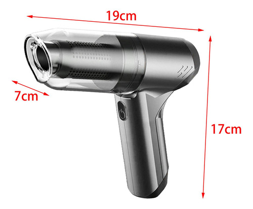Aspirador De Mano 120 W Con Cepillo Para Gris Con Bolsa