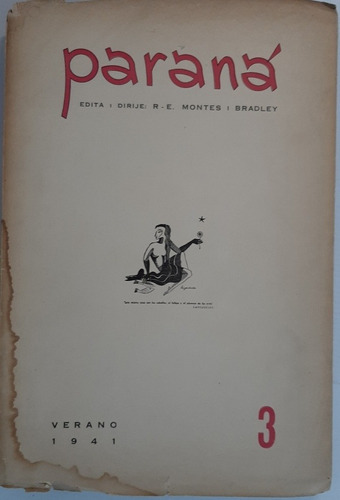 Paraná Litoral Poesia 1941 Montes Bradley N°3 Ro 249