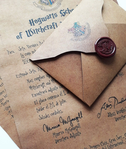 Carta Hogwarts+lista - Harry Potter - Sello - Black Friday