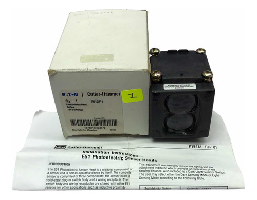 Cutler Hammer E51dp1 Cabezal De Sensor Fotoelectrico 1