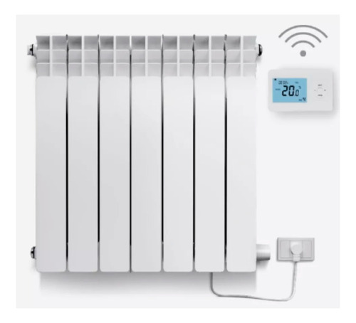 Calefactor Eléctrico Radiador  1000w 7 Elementos Color Blanco