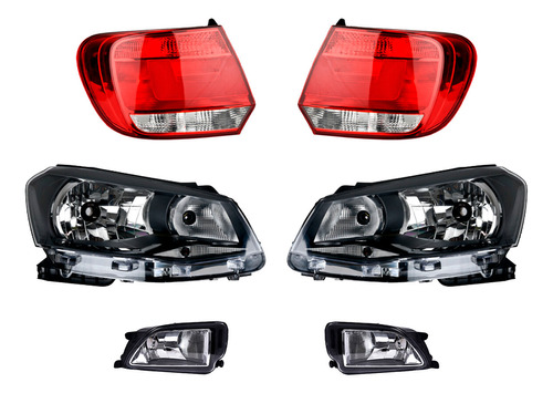 Faros + Calaveras + Neblineros Depo P/volkswagen Gol 13-16