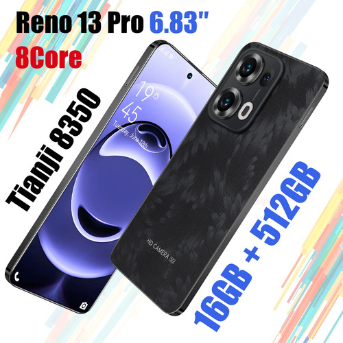 Reno 13 Pro 2025 El Más Popular Teléfono Inteligente Desbloquea Dual Sim 16gb Ram 512gb Rom Smartphone Android 14 Velocidad De La Red 5g Wifi Celular