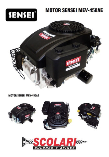 Imagen 2 de 4 de Motor Tractor Cortacespe Eje Vertical Sensei Mev450ae 16.5hp