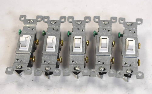 Leviton 1451-2w Single Pole Toggle Switch White 15 A Ccy