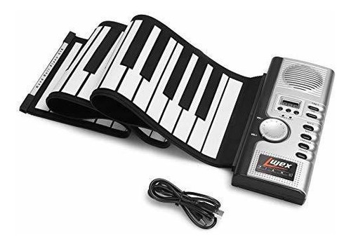 Piano Portable Recargable Flexible  61 Keys Roll Up