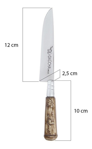 Faca Em Aço Inox Cabo De Fibra Desenhada Com Bainha Facas Ga