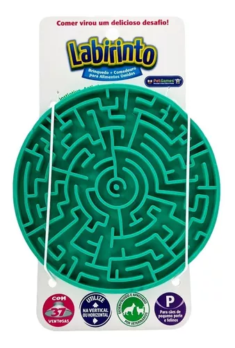Brinquedo Tapete de Lamber Pet Games Labirinto Verde Água para