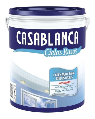 Pintura Látex Anti Hongo Cielorraso Casablanca X 4 Lts