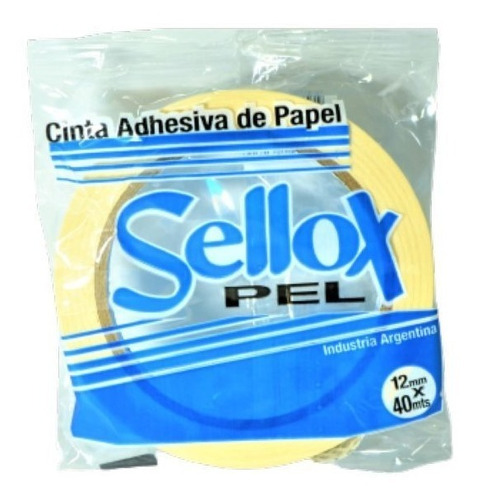 Imagen 2 de 7 de Cinta Adhesiva De Papel Pintor Blanco 12mm X 40 Metros
