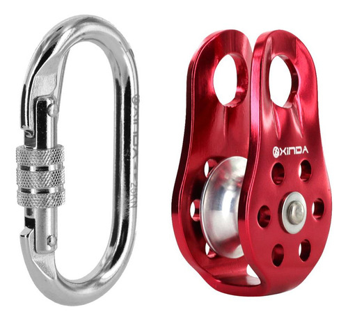 25kn Tornillo De Bloqueo Carabiner + Rock Escalada Rapel De