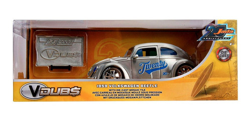 Imagem 3 de 10 de Carrinho Miniatura 1959 Volkswagen Fusca Beetle 1/24 Jada