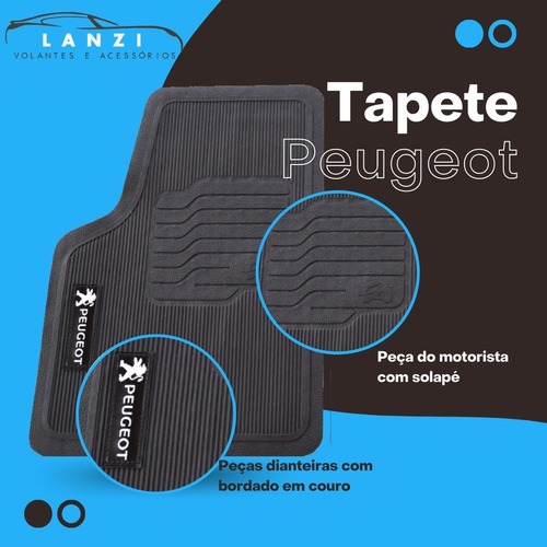 Imagem 4 de 7 de Jogo De Tapetes Emborrachado Univ Para Peugeot 207 Passion