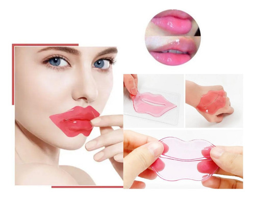 10 Máscaras Hidratante Labial Com Colágeno Boca Hidrogel