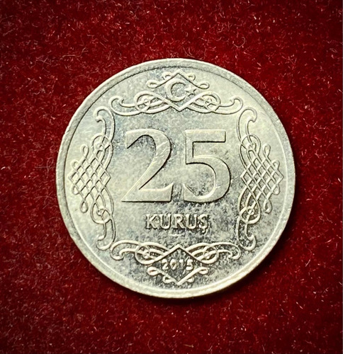 Moneda 25 Kurus Turquia 2015 Km 1242