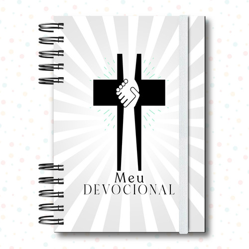 Planner Devocional Caderneta Minhas Orações Capa Dura Cruz Cor Cinza