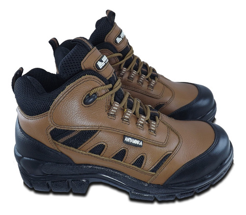 Zapato De Seguridad Botín Bs77 - Mc Dieléctrico Color Habano
