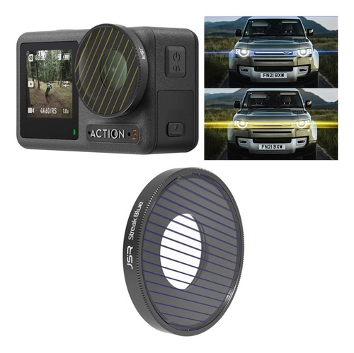 Blue Jsr Streak Drawing Lens Filter For Dji Osmo Action 3