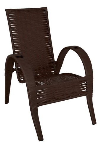 Conjunto De Mesa De Centro E 2 Cadeiras Vitória Para Área Estrutura Marrom-escuro