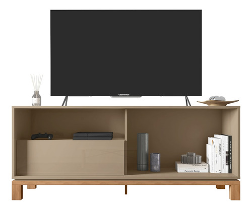 Rack Bancada Para Tv 55 Pol 150cm Lucca Areia/freijó C01 - M