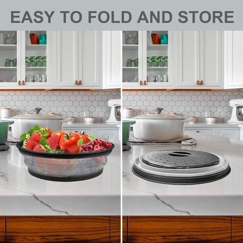 4 In 1, Microwave Cover For Food & Mat 10 Inch, Mat As Bowl