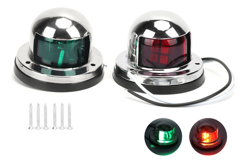 - Led Boat Navigation 8, Señal Roja/verde, Acero Inoxidable