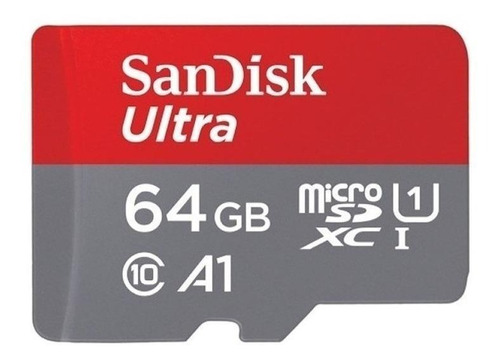 Imagen 1 de 3 de Tarjeta de memoria SanDisk SDSQUAR-064G-GN6MA  Ultra con adaptador SD 64GB