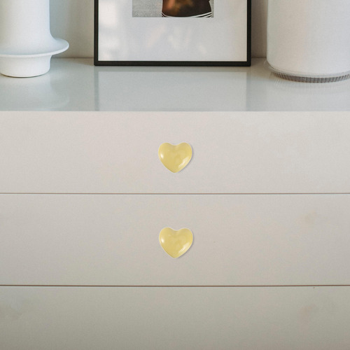 2 Manijas De Cajón Con Forma De Corazón Con Un Solo Orificio