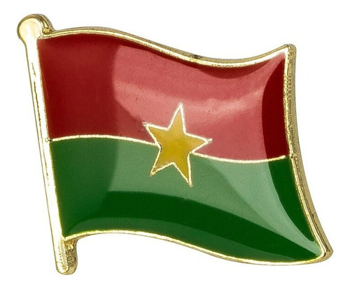 Pin Metalico Broche Bandera Burkina Faso Pasaporte Africa