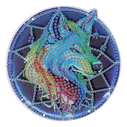 Colgante De Pinturas Artísticas Con Diamantes, Rey Lobo, Ven