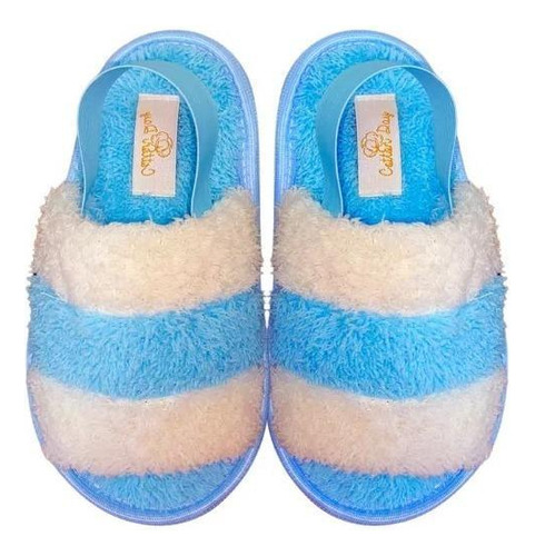 Pantufa Chinelo De Quarto Polar Infantil - Azul - 27/28