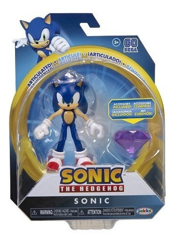 Sonic The Hedgehog Con Esmeralda 11 Puntos De Articulación