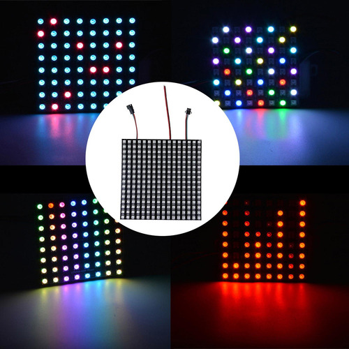 Pantalla Led Pixels Matrix Ws2812b Dream Color 16 X 16 Cm