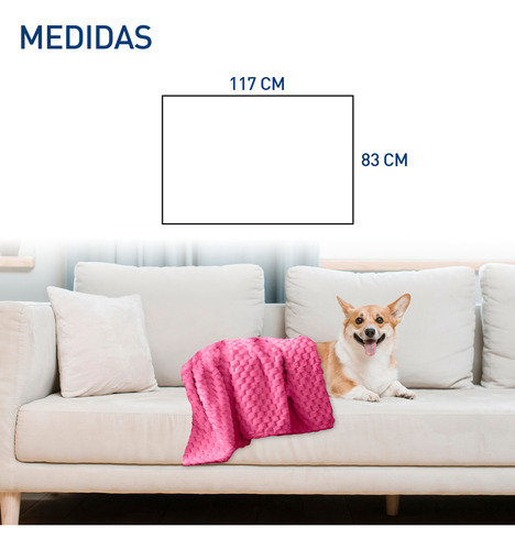 Cobijas Para Perro Gato Mantas Para Mascota Frazada Termica Color Fiusha-Hexágono Grande