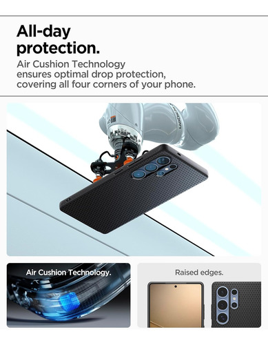 Caja Spigen Para Galaxy S25 Ultra, 17.3cm X 7.9cm, Negro Mat