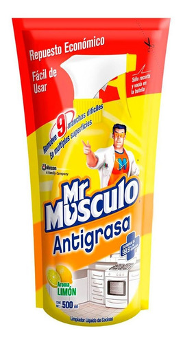 Limpiador De Cocina Líquido Mr. Músculo Repuesto 500ml