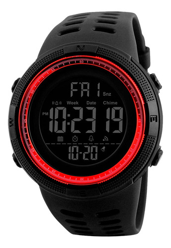 Reloj Deportivo Militar Con Pantalla Digital, Resistente Al Agua, Pantalla Retroiluminada, Con Cronómetro, Alarma, Dual Time, Temporizador, Correa Ajustable, Modelo 1251