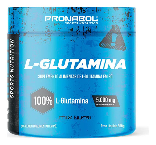 Pronabol Suplemento L-glutamina 100% 5.000mg Mix Nutri 300g Sabor Sem Sabor